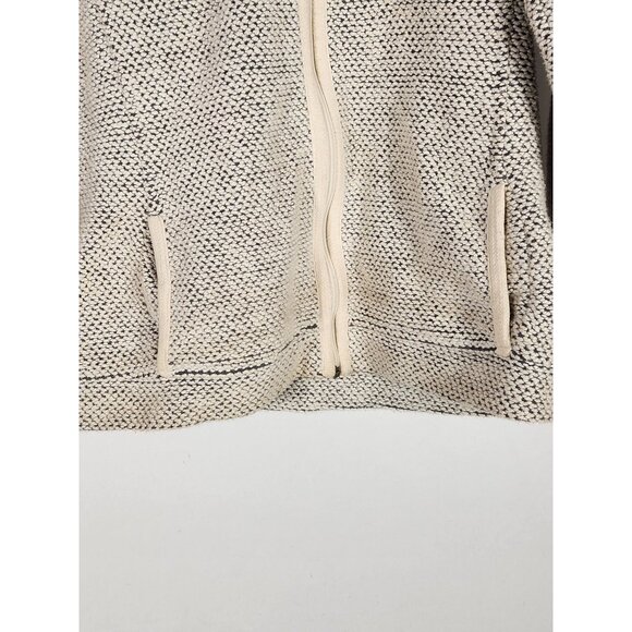 Weird Fish Womens Jacket Macaroni Knit Cream/Gray Athletic Old Money Preppy S - Picture 6 of 8